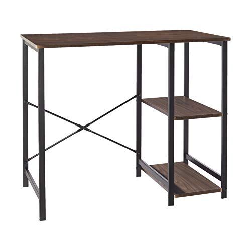 Photo 1 of Amazon Basics Classic Home Office Computer Desk with Shelves - 29.5 X 19.6 X 35.5 Inches, Espresso
