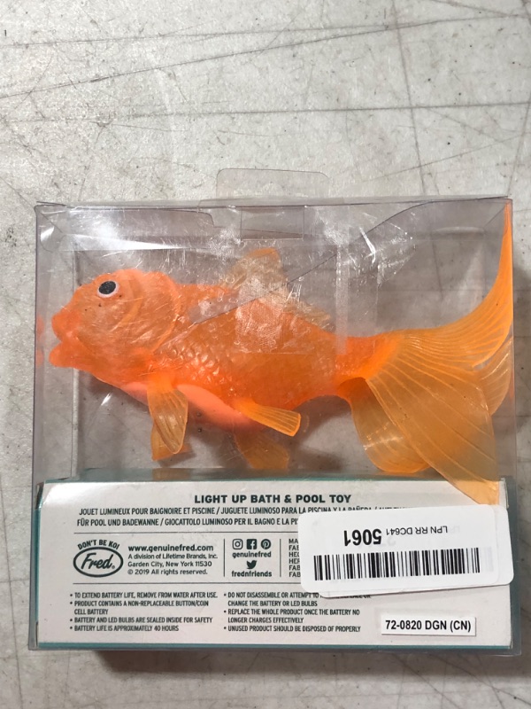 Photo 4 of Genuine Fred Koi Toy Light-Up Bath Goldfish,Orange
