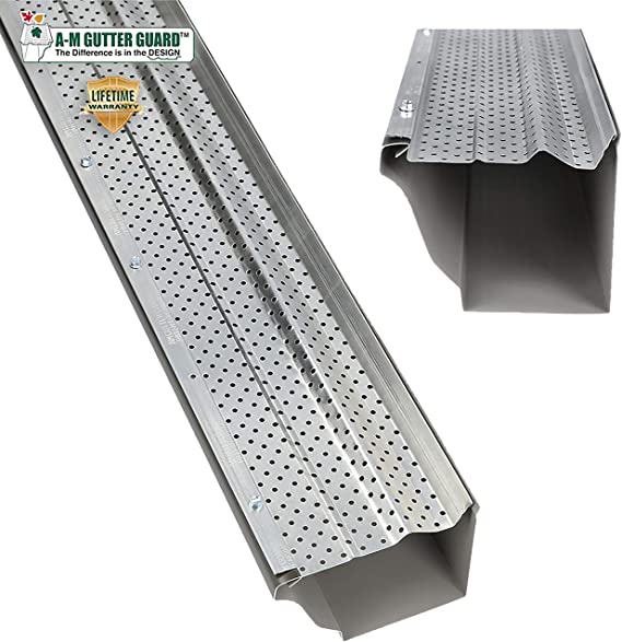 Photo 1 of A-M Gutter Guard - Aluminum 5" (100 Feet, Mill Finish)
