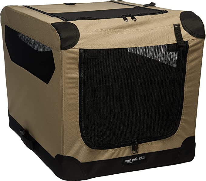 Photo 1 of Amazon Basics Portable Folding Soft Dog Travel Crate Kennel
