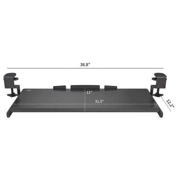 Photo 1 of Seville Classics Air lift 360 Clamp-On Extra-wide under Desk Sliding Ball-Bearing Keyboard Tray
