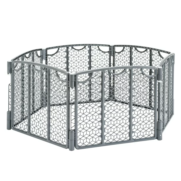 Photo 1 of Evenflo Versatile Play Space Adjustable Freestanding Playard, Cool Gray
