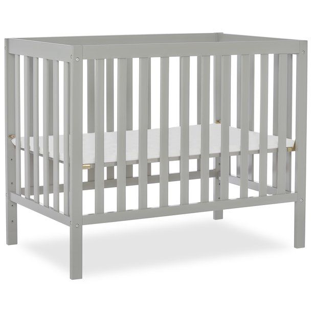 Photo 1 of Dream On Me Edgewood 4-in-1 Convertible Mini Crib, Cool Grey
