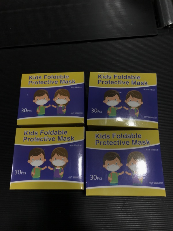 Photo 1 of 4 Pack of Kids Foldable Protective Masks