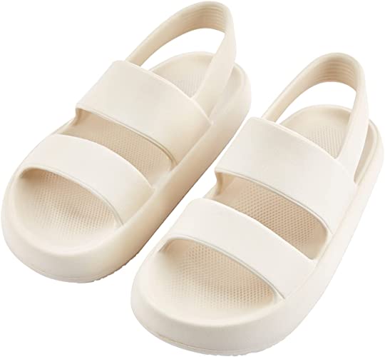 Photo 1 of Ausland women's flat sandals two strap, casual dress comfy sandal singback open toe 8.5