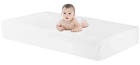 Photo 1 of HIPHOP PANDA Baby Waterproof Crib Mattress Protector – Ultra Soft Premium Bamboo Terry - Baby Bedding Mattress Pad Cover Sheets for Toddler - Durable & Easy to Clean (White, 28x52 Inch - Pack of 1)