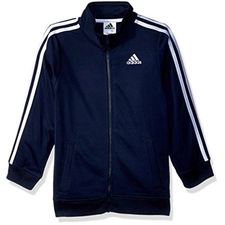 Photo 1 of Adidas Boys Big Tricot Active Track Warm-up Jacket Collegiate Navy SIZE Medium