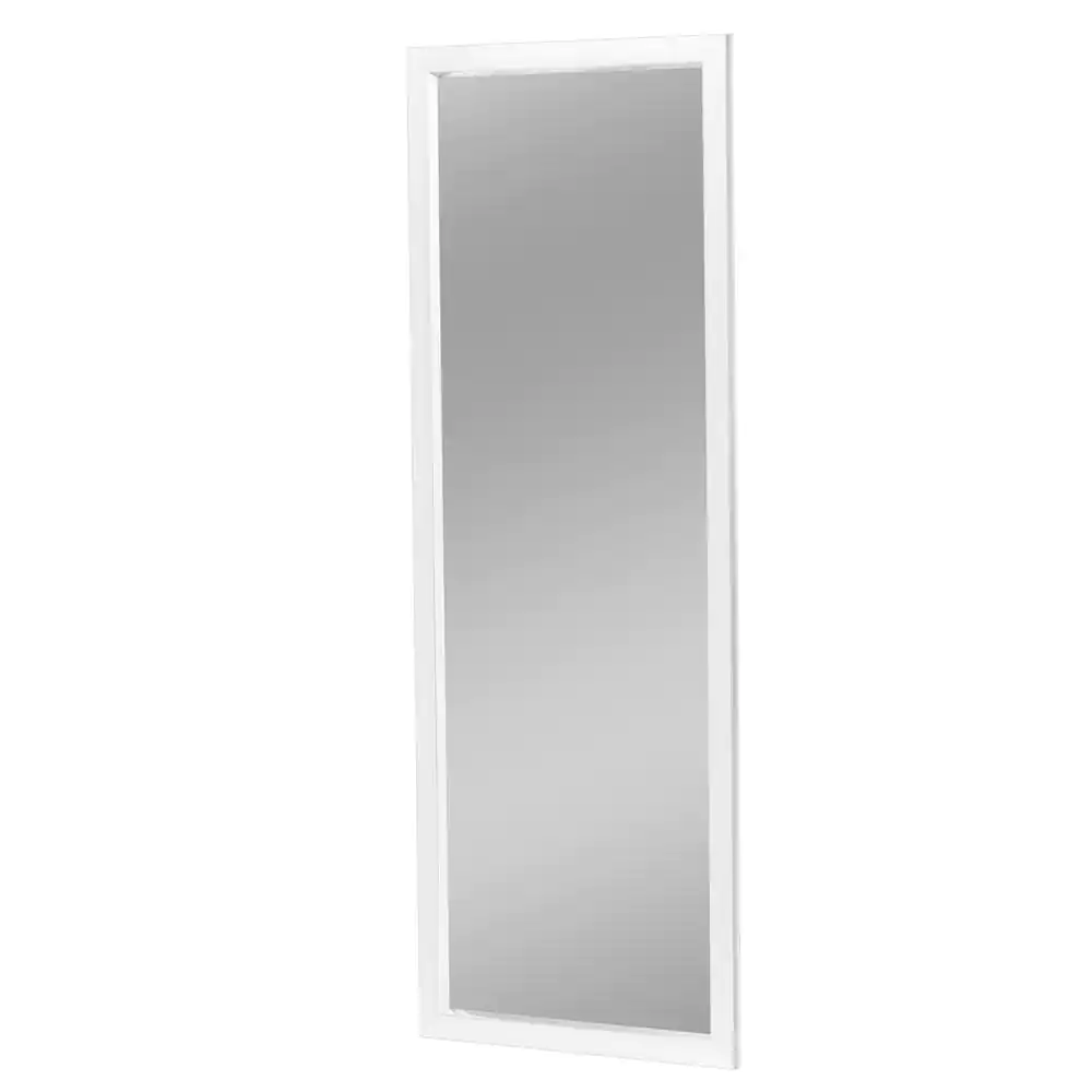 Photo 1 of 43 in. x 16 in. Modern Rectangle Framed Full Length Door Mirror With Hooks
