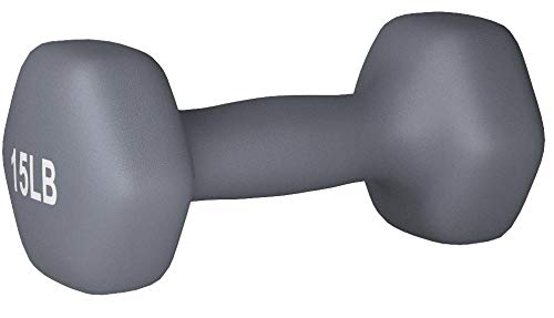 Photo 1 of 15 lb Dumbbells Set of 2 Hand Weights Dumbbell Pair, Basics Exercise Fitness Dumbbells for Home Gym Full Body Workout Strength Training, Grey
