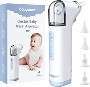 Photo 1 of babyword Nasal Aspirator for Baby, Electric Infant Nose Sucker Rechargeable with 4-Type Safety Silicone Tips and 3 Suction Levels Nose Cleaner for Kids and Toddlers
