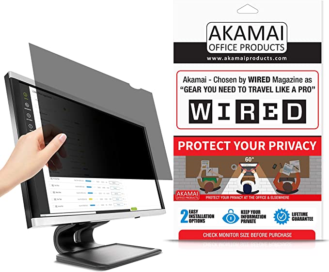 Photo 1 of 32 inch Computer Privacy Screen (16:9) - Black Security Shield - Desktop Monitor Protector - UV & Blue Light Filter by Akamai