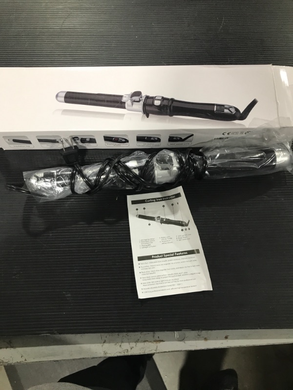 Photo 1 of Hair Curling Wands Auto Curling Irons Automatic Hair Curler 28mm Curl 1.1inch Curl Hair Waving Iron Hair Styling Iron Hair Crimper Hair Waver 30s Instant Heat Wand 110-220v (1.1"/28mm Curl, Black)