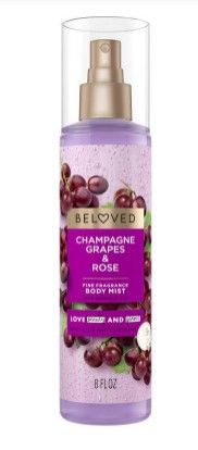 Photo 1 of 4 pack - Beloved Women's Champagne Grapes & Rose Fine Fragrance Body Mist - 8 fl oz

