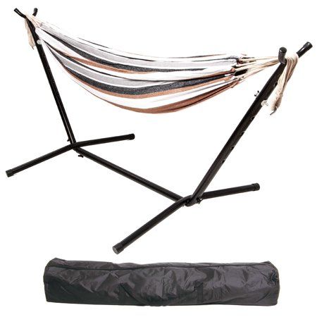 Photo 1 of BalanceFrom Double Hammock with Space Saving Steel Stand and Portable Carrying Case, 450-Pound Capacity
