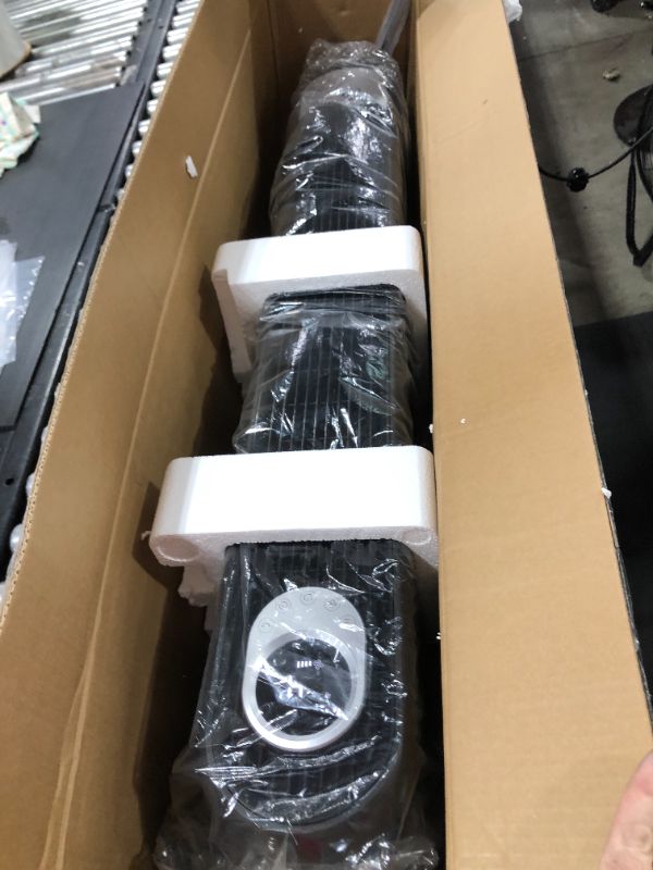 Photo 1 of Dreo 42" Tower Fan with Remote. Floor Fan Oscillating 90°. Powerful Fan 6 Speeds. Quiet Bladeless Fan. 3 Modes. 12-Hour Timer. LED Display. Black Ind
