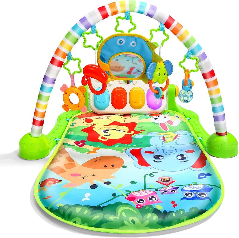 Photo 1 of CUTE STONE Baby Gym Play Mat , Kick and Play Piano Gym, Musical Activity Center for Infants Toddlers
