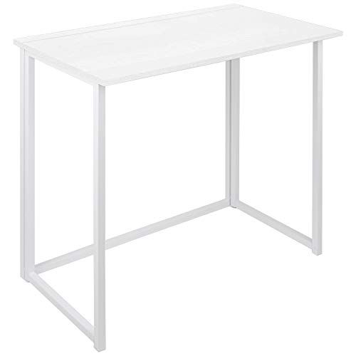 Photo 1 of Folding Computer Desk for Small Spaces, No-Assembly Space-Saving Home Office Desk, Foldable Computer Table, Laptop Table, Writing Desk, Compact Study
