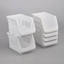 Photo 1 of 6ct Plastic Stackable Storage Bin Whit