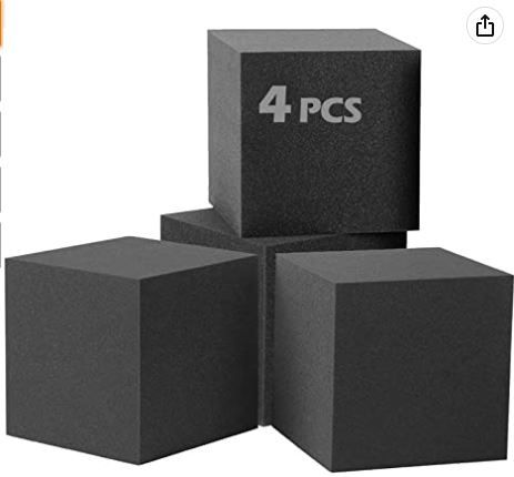 Photo 1 of Acoustic Foam Bass Trap Corner Cubes, 7.8 x 7.8 x 7.8 Inchs Studio Foam, 4 Pack Acoustic Corner Blocks
