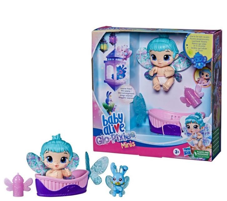 Photo 1 of Baby Alive GloPixies Aqua Flutter Minis Baby Doll

