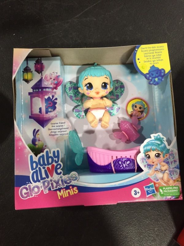 Photo 2 of Baby Alive GloPixies Aqua Flutter Minis Baby Doll

