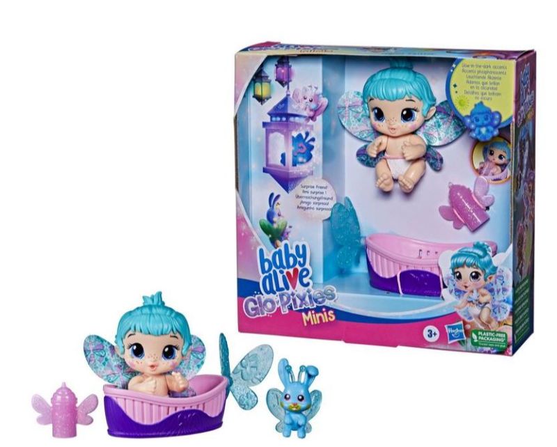 Photo 1 of Baby Alive GloPixies Aqua Flutter Minis Baby Doll

