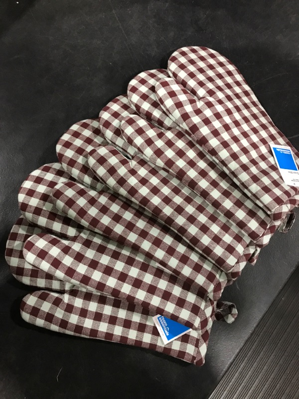 Photo 3 of (6 PACK) Cotton Check Oven Mitt - Room Essentials™

