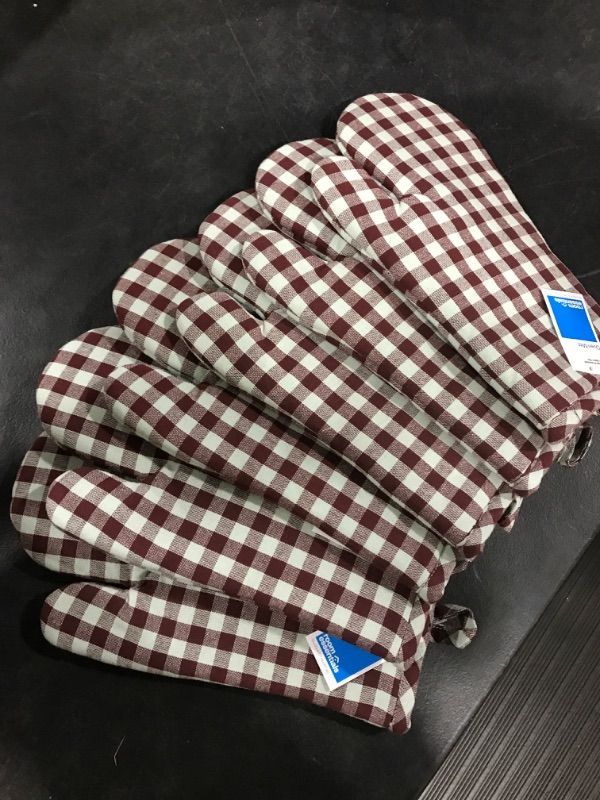 Photo 3 of ( 6 PACK) Cotton Check Oven Mitt - Room Essentials™
