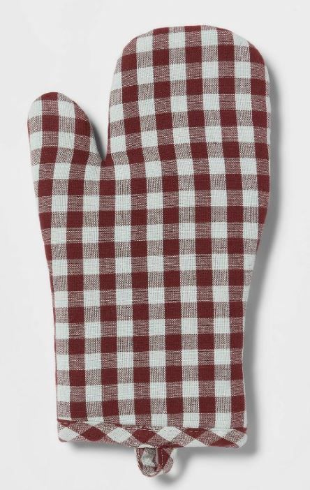 Photo 1 of ( 6 PACK) Cotton Check Oven Mitt - Room Essentials™
