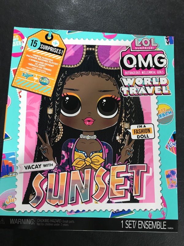 Photo 3 of LOL Surprise O.M.G. World Travel Sunset Fashion Doll with 15 Surprises