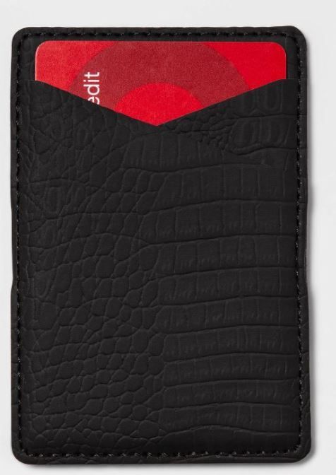 Photo 1 of (4 PACK) Cell Phone Wallet Pocket with MagSafe - Black Croc
