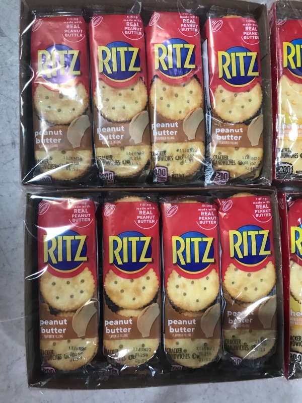 Photo 1 of (4 PACK) Nabisco Ritz Cracker Sandwiches, Cheese and peanut butter, 10.8 oz
