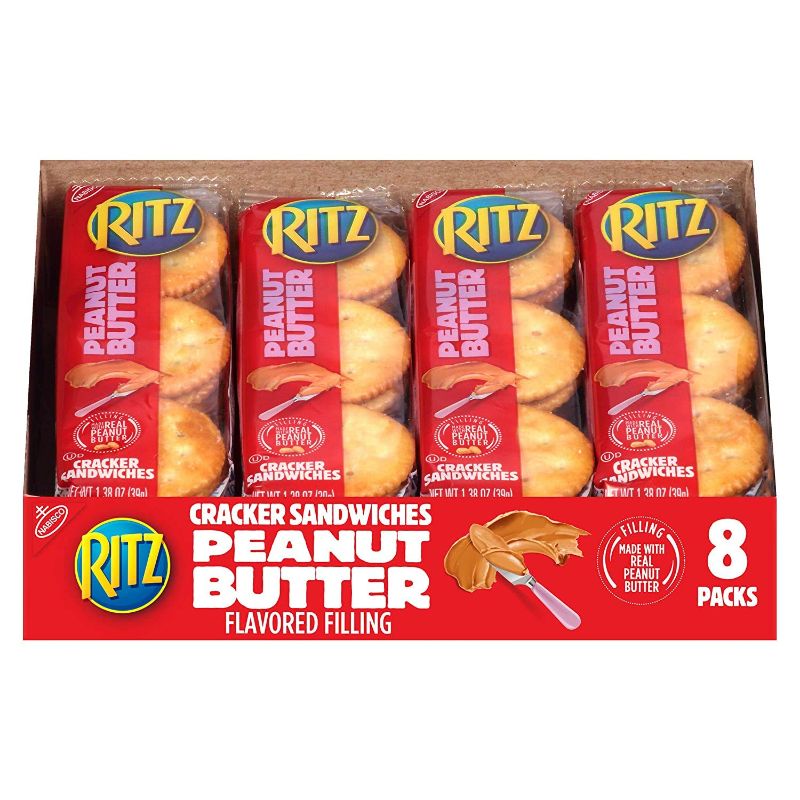 Photo 2 of (4 PACK) Nabisco Ritz Cracker Sandwiches, Cheese and peanut butter, 10.8 oz
