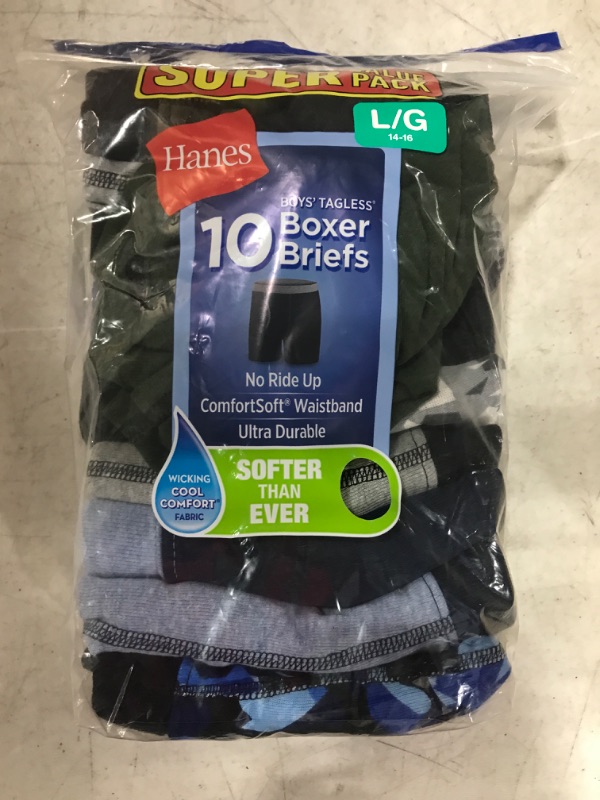 Photo 2 of Hanes Boys' ComfortSoft tagless Boxer Briefs LARGE