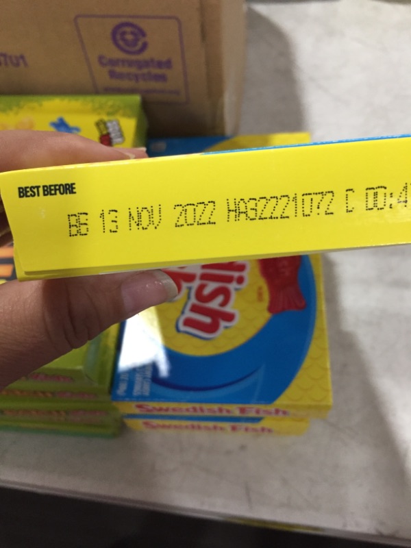 Photo 1 of BEST BY JUN 2022- NOV 2022 -SOUR PATCH KIDS Original Candy, SOUR PATCH KIDS Watermelon Candy & SWEDISH FISH Candy Variety Pack, School Lunch Box Snacks, 15 Movie Theater Candy Boxes