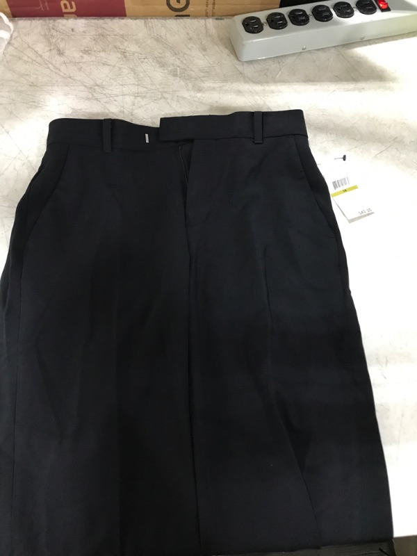 Photo 2 of Calvin Klein Boys' Flat-Front Suit Dress Pant, Straight Leg Fit & Hemmed Bottom, Belt Loops & Functional Front Pockets
SIZE 14 