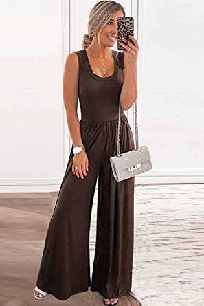 Photo 1 of PRETTYGARDEN Women’s Summer Sleeveless Tank Jumpsuits High Waist Low Cut Casual Scoop Neck Fit And Flare Long Pants Rompers
SIZE SMALL 