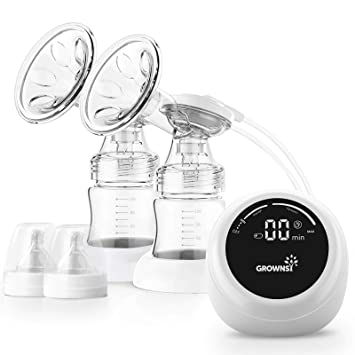 Photo 1 of Double Electric Breast Pump Breast Feeding Pain Free Stepless knob LED HD Display, Strong Suction Power, Rechargeable, BPA Free, Quiet
