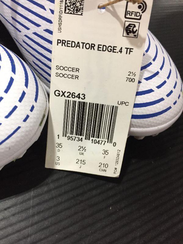 Photo 3 of Adidas Kids Soccer Predator Edge.4 Turf (Little Kid/Big Kid) SZ 3
