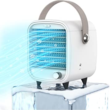 Photo 1 of Blast Portable AC, Mini Portable Air Conditioner for Bedroom Room Desk Office Car Camping, Small Personal Cooler Evaporative Air Cooler USB Power LED Light Low Noise
