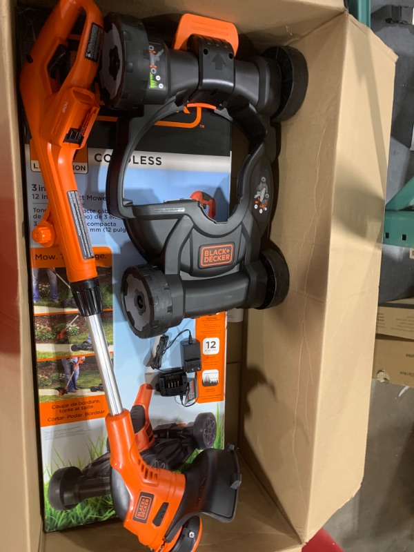 Photo 2 of BLACK+DECKER MTC220 20V MAX Cordless 12 Lithium-Ion 3-in-1 Trimmer/Edger and Mower + 2 Batteries
