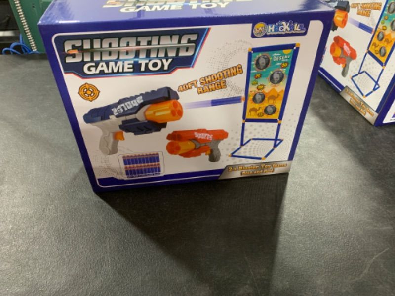 Photo 1 of Hockvill Shooting Game Toys for 5 6 7 8 9 10+Years Old Boys & Girls, 2 Foam Dart Toy Guns and Dinosaur Shooting Practice Target, Indoor Outdoor Activity Game for Kids
