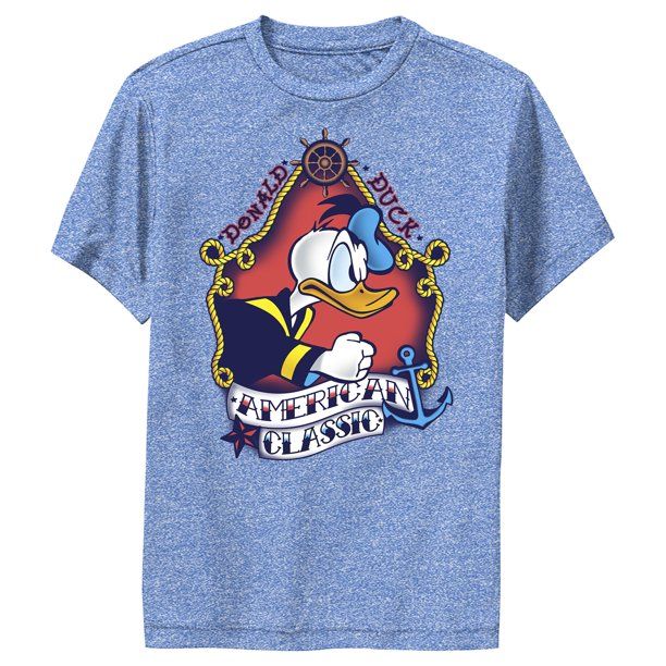 Photo 1 of Boy S Disney Sailor Donald Performance Graphic Tee Royal Blue Heather X Large
