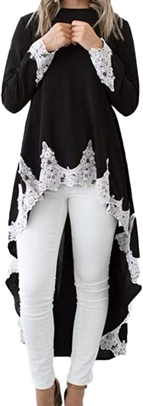Photo 1 of Koolee_Tops Women's Leopard Ruffles Shirt Dress High Low Asymmetrical Tunic Top Blouse XL
