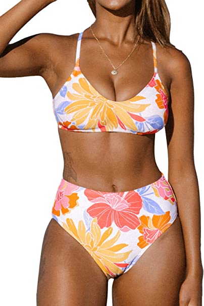 Photo 1 of CUPSHE 2 PC BATHING SUIT MEDIUM