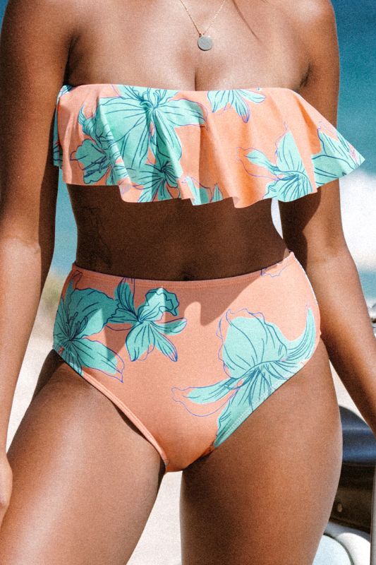 Photo 1 of Blooming Flowers Classic High Waist Bikini Bottom MEDIUM
