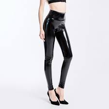 Photo 1 of WOMENS BLACK SHINY PANTS /LEGGINGS LARGE