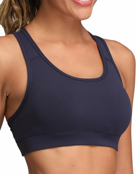 Photo 1 of X LARGE Oalka Women's Racerback Sports Fitness Support Workout Running Bras Charcoal M
