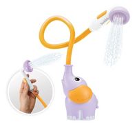 Photo 1 of Yookidoo Baby Bath Shower Head - Elephant Water Pump and Trunk Spout - for Newborn Babies in Tub or Sink (Purple)
