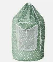 Photo 1 of Backpack Laundry Bag Pebble Dot Green - Room Essentials™
